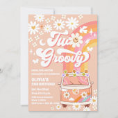 レトロなグルーヴィーのダイシー誕生日招待状 招待状 (正面)