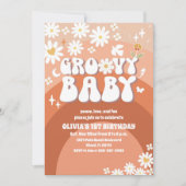 レトロなグローウィーなダイシーの誕生日招待状 招待状 (正面)