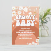 レトロなグローウィーなダイシーの誕生日招待状 招待状 (スタンド正面)