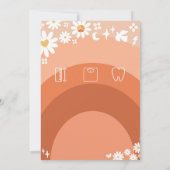 レトロなグローウィーなダイシーの誕生日招待状 招待状 (裏面)