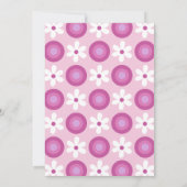 レトロなグローウィーなデイジー ボールドピンク 80歳の誕生日 招待状 (裏面)