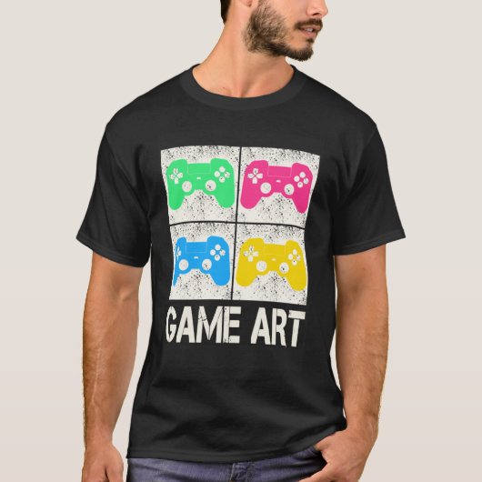 レトロなゲーマーとおたくのためのゲームアートヴィンテージゲームパッド Tシャツ (正面)