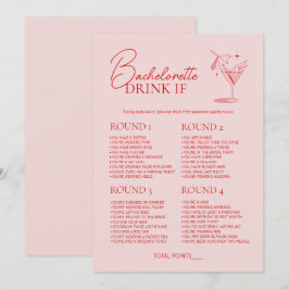 レトロなコックテイル バチェロレッテパーティー ゲーム 飲み物なら 招待状