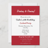 レトロなコックテールパーティーの招待状 招待状 (裏面)