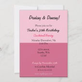 レトロなコックテールパーティーの招待状 招待状 (裏面)