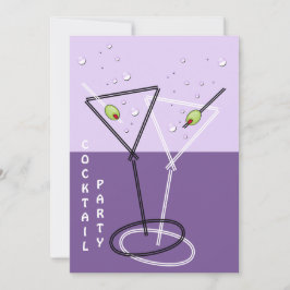 レトロなコックテールパーティーの招待状 招待状