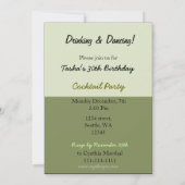 レトロなコックテールパーティーの招待状 招待状 (裏面)