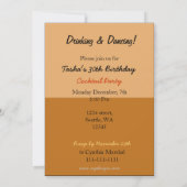 レトロなコックテールパーティーの招待状 招待状 (裏面)