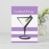レトロなコックテールパーティーの招待状 招待状 (スタンド正面)