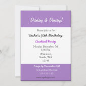 レトロなコックテールパーティーの招待状 招待状 (裏面)