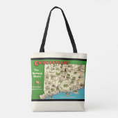 レトロなコネチカット州の地図 トートバッグ (裏面)