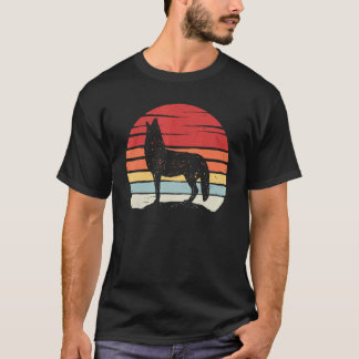 レトロなコヨーテのヴィンテージTシャツ - ブラック，Sサイズ Tシャツ