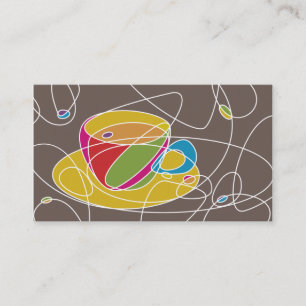 レトロなコーヒーの形 名刺