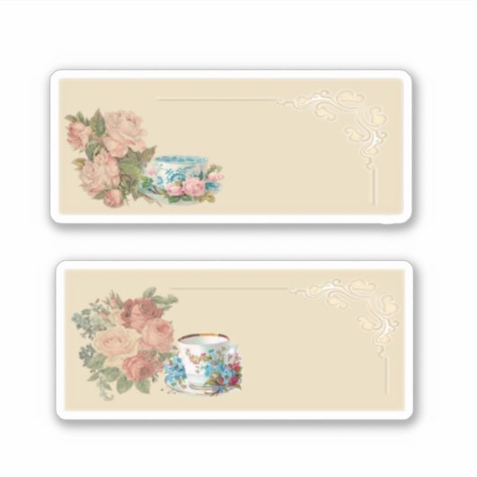 レトロなコーヒータイム シール (正面)