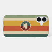 レトロなコーヒーマシンのパネル iPhone 16ケース (裏面横)