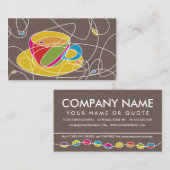 レトロなコーヒーラインの顧客評価 ロイヤリティカード (正面/裏面)