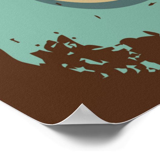 レトロなコーヒーワードアートポスター ポスター (角)