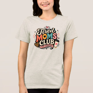 レトロなコーヒー好きママのためのおもしろTシャツデザイン トライブレンドTシャツ