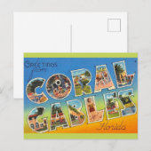 レトロなコーラルゲイブルズ フロリダ ポストカード (正面/裏面)