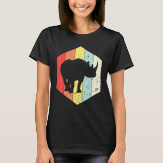 レトロなサイのサバンナ動物園 70年代 8 Tシャツ