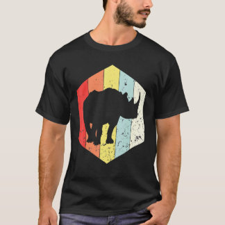 レトロなサイ クールなサイ サバンナ 動物園 動物 70年代 8 Tシャツ