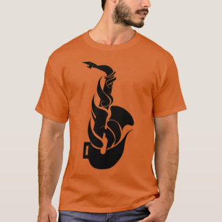 レトロなサオフォン漫画 Tシャツ