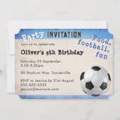 レトロなサッカーチケットのデザインがおしゃれなスポーツテーマの招待状 招待状 (正面)