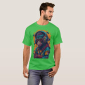 レトロなサルラッパー Tシャツ (正面フル)