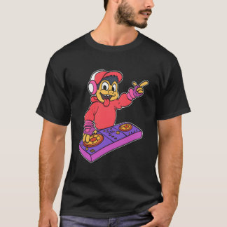 レトロなサルDJ音楽愛好家ギフト Tシャツ