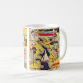 レトロなサンアピー湖 ニューハンプシャー州 コーヒーマグカップ (正面右)
