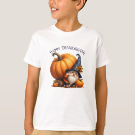 レトロなサンクスギビングのカボチャの水彩画の秋 Tシャツ