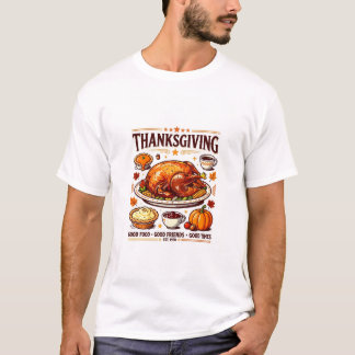 レトロなサンクスギビングのダイナー - クラシックアメリカンハーベスト Tシャツ