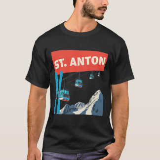 レトロなサンクト・アントン・スキー Tシャツ