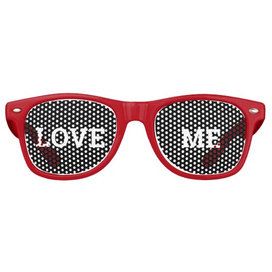 レトロなサングラス LOVE ME / 楽しいパーティーサングラス レトロサングラス (正面)