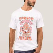レトロなサンタのお気に入りの校長先生 Tシャツ (正面)