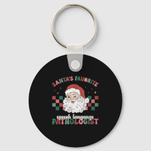 レトロなサンタの好きな言語 クリスマスS キーホルダー