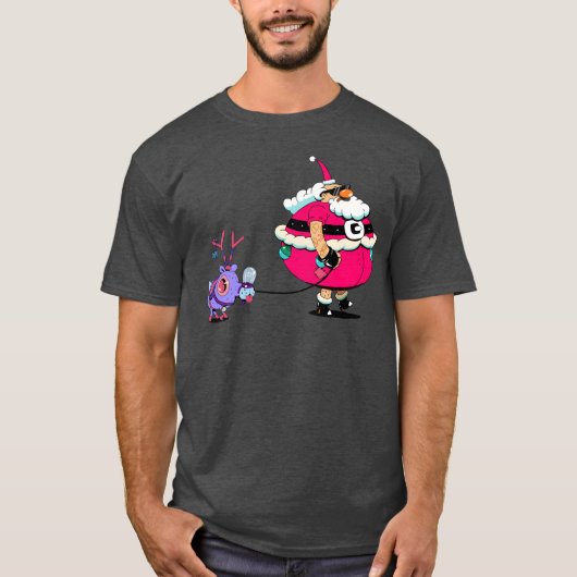 レトロなサンタ Tシャツ (正面)