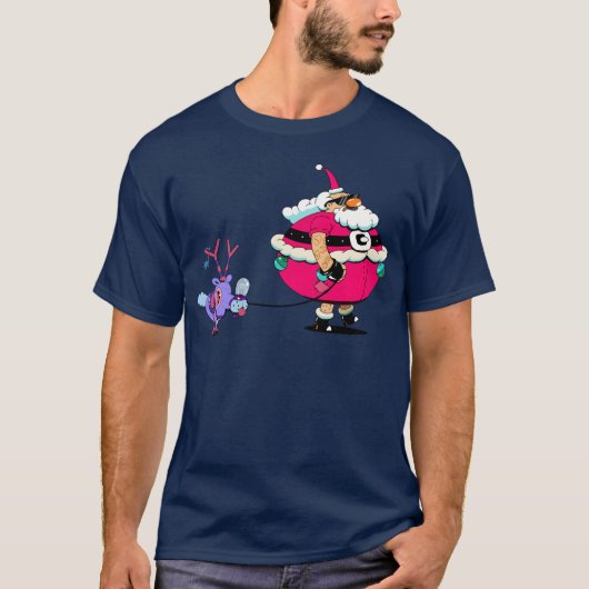 レトロなサンタ Tシャツ (正面)