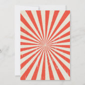 レトロなサーカス カーニバル 誕生日招待状 招待状 (裏面)