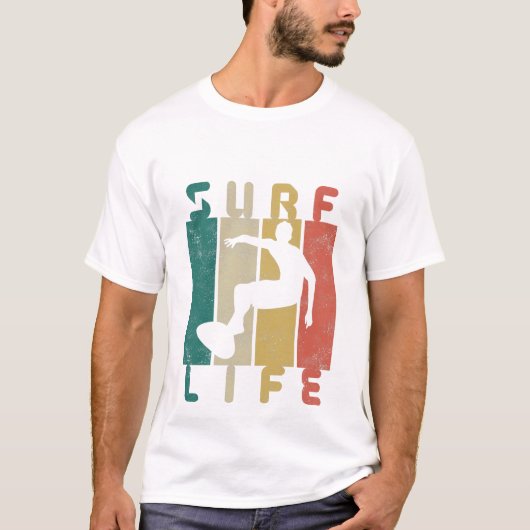 レトロなサーファー・ギフト Tシャツ (正面)