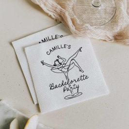 レトロなシャンパンパーティーの花嫁お披露目招待状 スタンダードカクテルナプキン