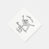 レトロなシャンパンパーティーの花嫁お披露目招待状 スタンダードカクテルナプキン (角)