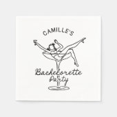 レトロなシャンパン プレゼントパーティー 招待状 スタンダードカクテルナプキン (正面)