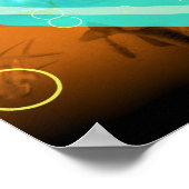 レトロなシュノーケリング写真 ポスター (角)