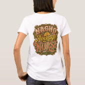レトロなシンチョ・デ・マヨのナチョ平均値ナースのユーモア Tシャツ (裏面)