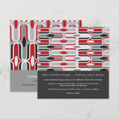 レトロなジグザグパターン 現代アート ウェディング招待状 招待状 (正面/裏面)