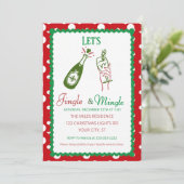 レトロなジングル＆ミンゲル ホリデー カクテルパーティー 招待状 (スタンド正面)