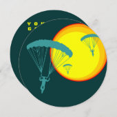 レトロなスカイダイバー 招待状 (正面/裏面)