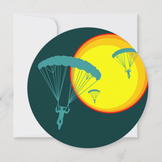 レトロなスカイダイバー 招待状 (正面)