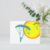 レトロなスカイダイビング ポストカード (スタンド正面)